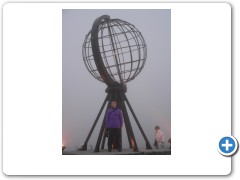 The midnight fog at the tourist north cape