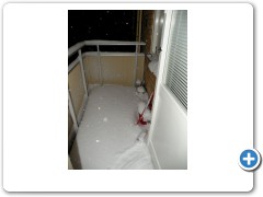snow on the balcony