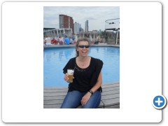 Having a drink on the ship