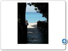 The walk to the beach