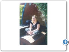 Karin waiting for waffles