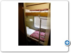 Couchette with beds down