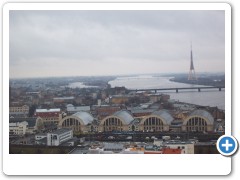 Riga's market and river