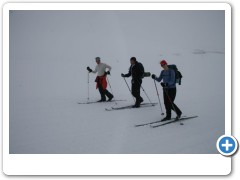 Skiing through cloud