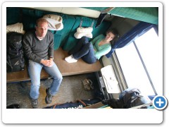 During the 18 hour train journey